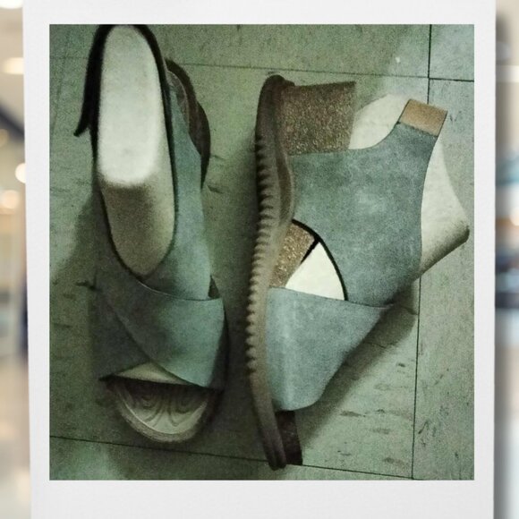 New Open Toe Wedge Sandal Sz 10 / Free Shipping - Picture 4 of 7